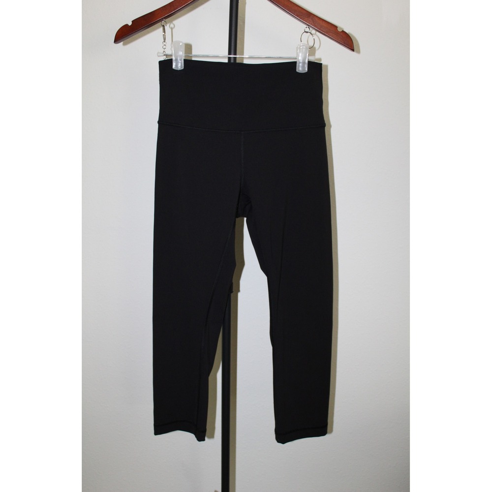 Lululemon Wunder Under High Rise Crop 21 Black Leggings Size‎ 6 W6AD2S
